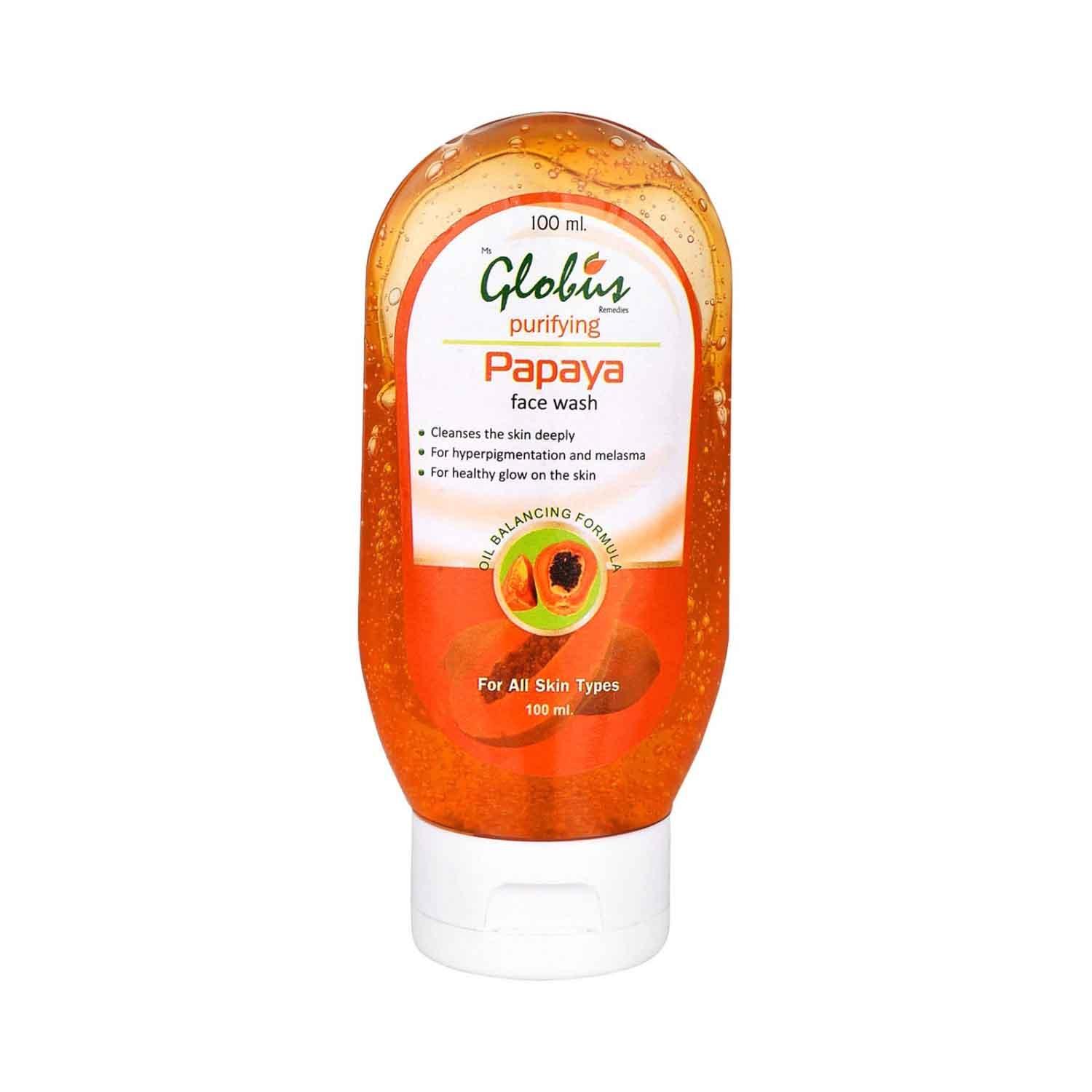 globus remedies purifying papaya face wash (100ml)
