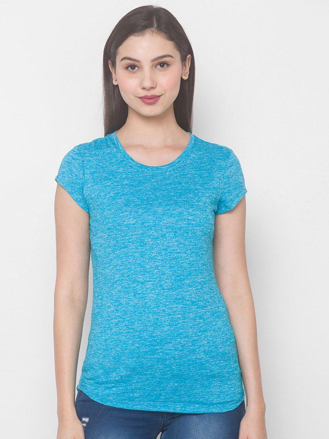 globus women blue printed t-shirt