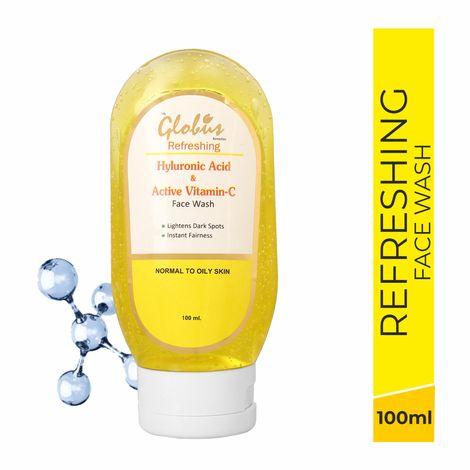 globus anti-ageing face wash with hyluronic acid and vitamin c 100 ml