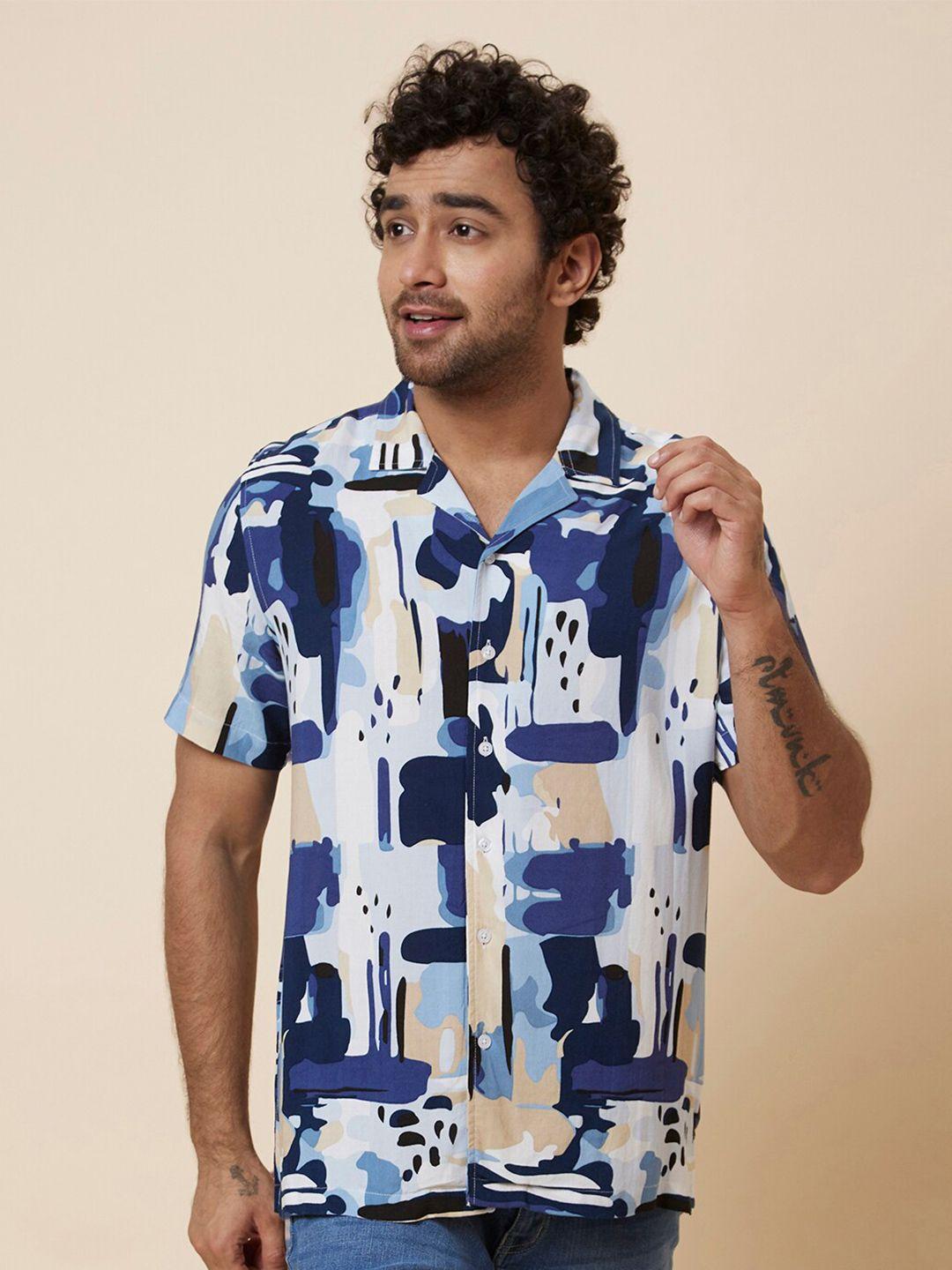 globus abstract printed opaque casual shirt