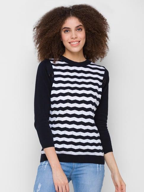 globus black & white striped t-shirt