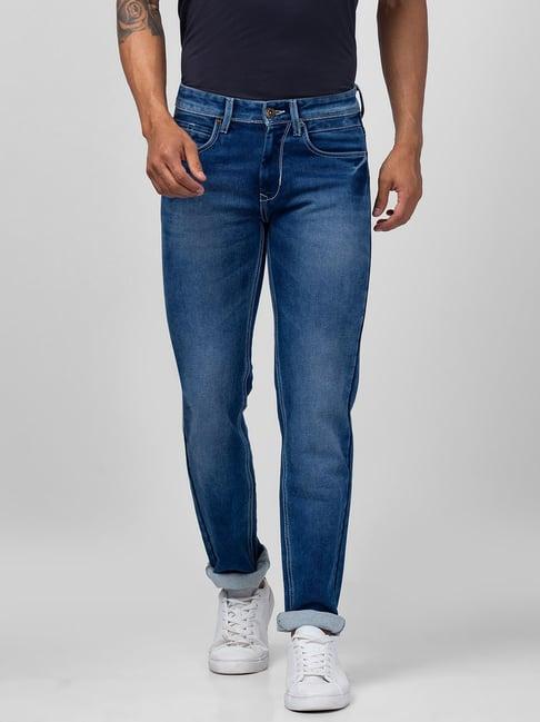 globus blue slim fit stretchable jeans