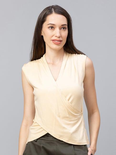 globus cream v neck top