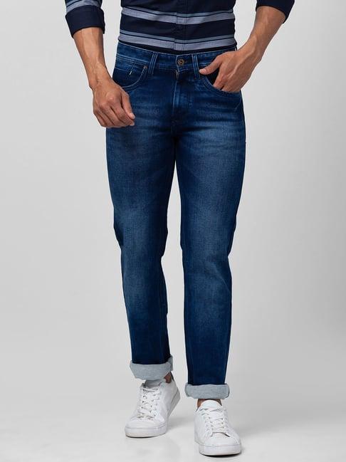 globus dark blue slim fit stretchable jeans