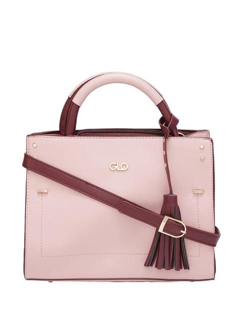 globus dusty pink solid medium handbag