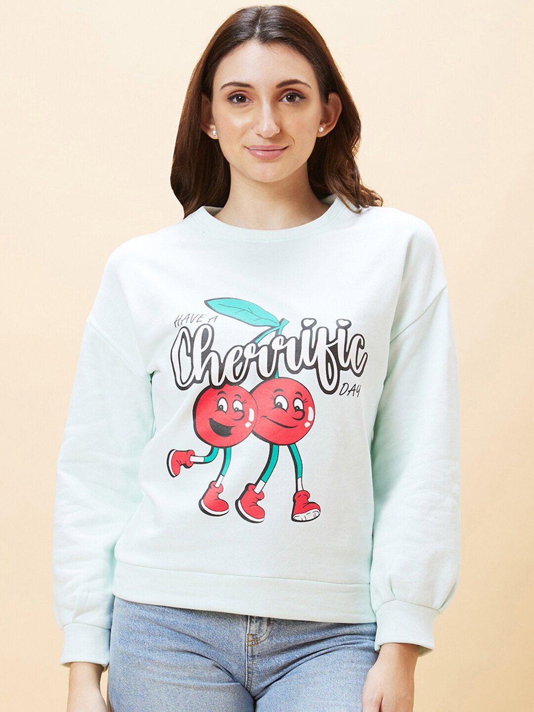 globus graphic printed pullover sweatshirt