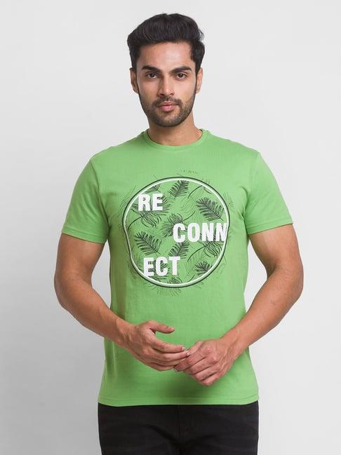 globus green  graphic print t-shirt