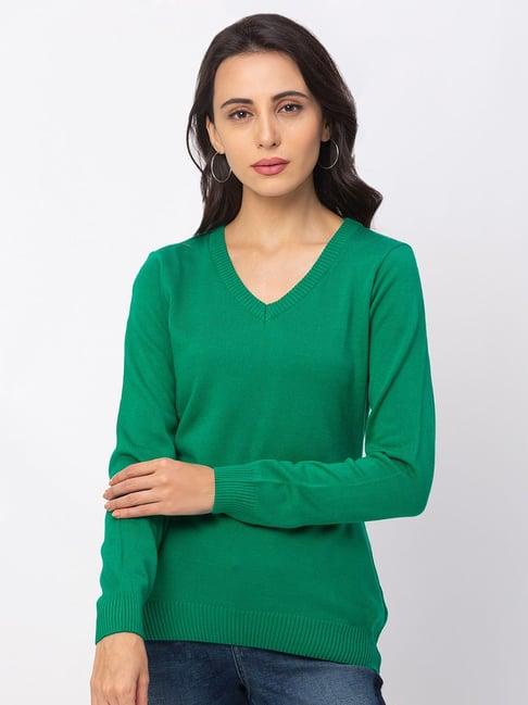 globus green full sleeves sweater