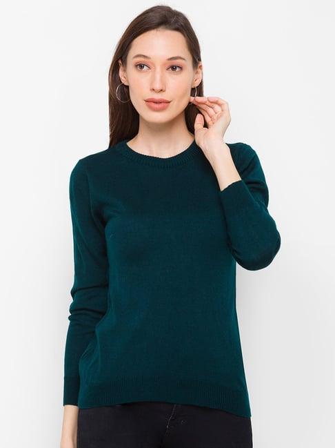 globus green regular fit sweater