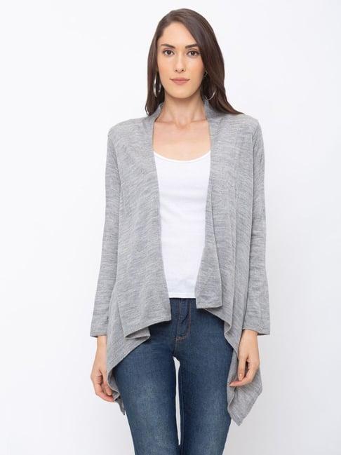 globus grey textured cardigan