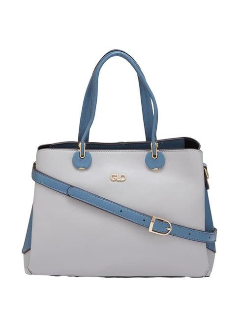 globus iceberg blue solid medium handbag