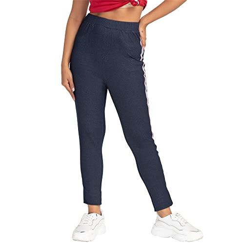 globus indigo solid skinny fit cropped peg trousers