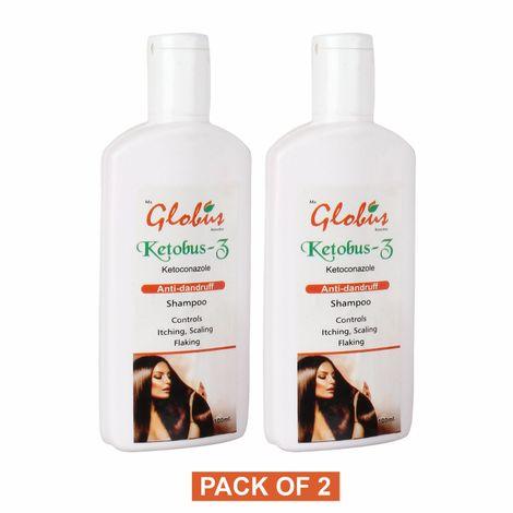 globus ketobus- z anti dandruff shampoo 100 ml (pack of 2)