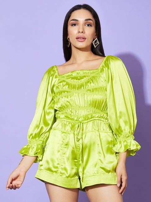 globus lime mini playsuit