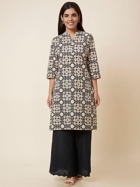 globus multicolor cotton printed kurta