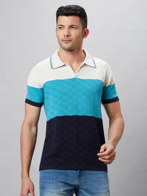 globus multicolor regular fit cotton polo t-shirt