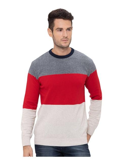 globus multicolor round neck sweater