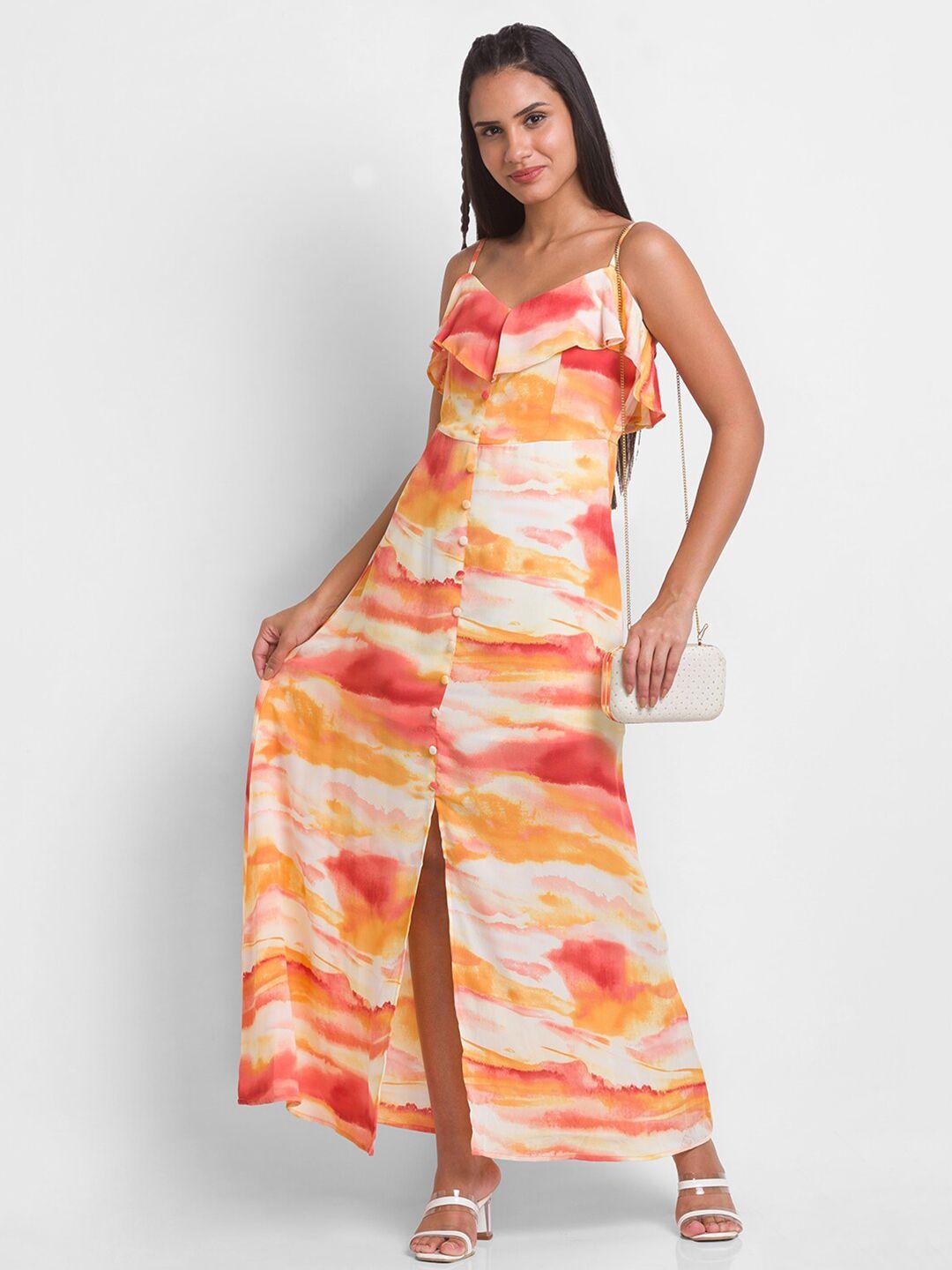 globus multicoloured shoulder-straped maxi dress