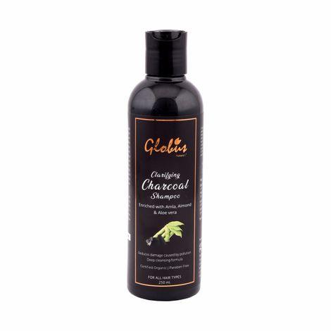 globus naturals clarifying charcoal shampoo (250 ml)