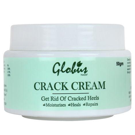 globus naturals crack cream for dry cracked heels & feet (50 g)