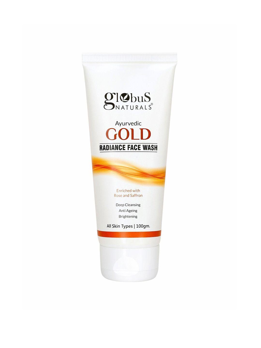 globus naturals gold radiance anti ageing & brightening face wash 100 gm