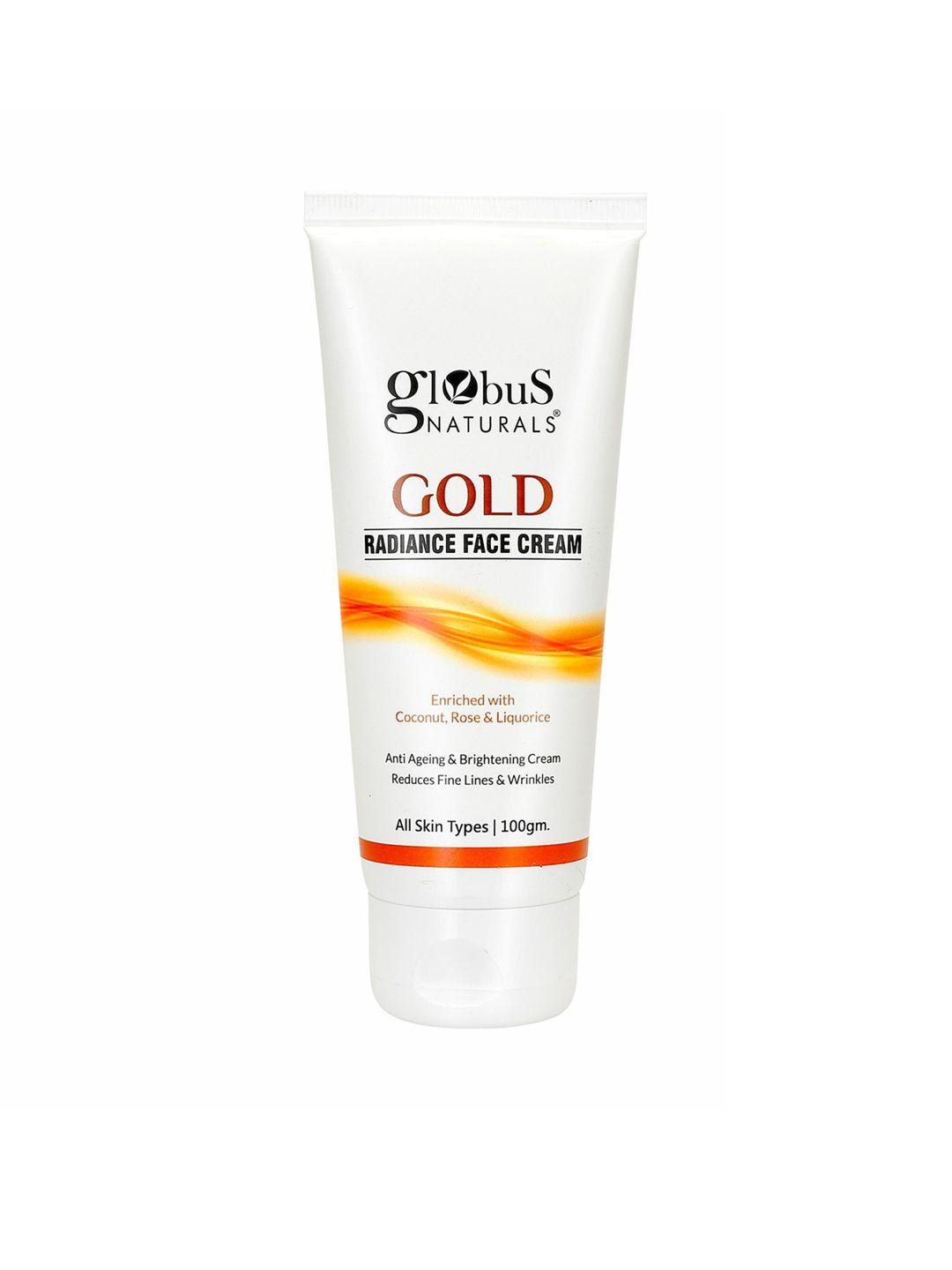 globus naturals gold radiance face cream with coconut rose & liquorice - 100 gm