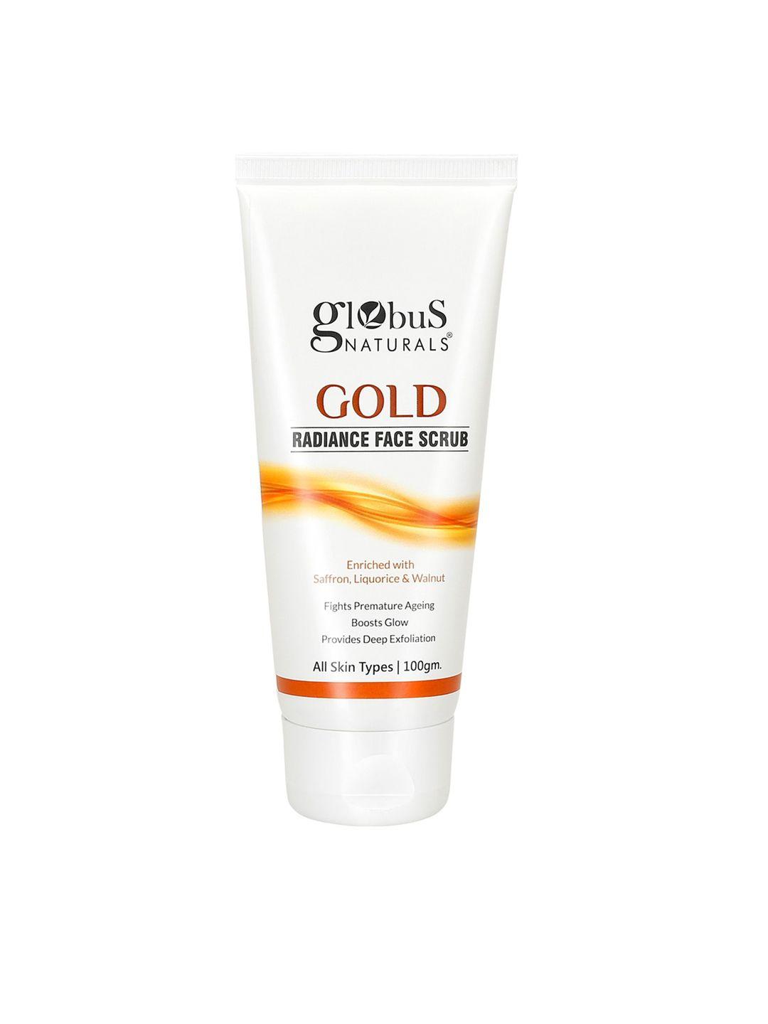 globus naturals gold radiance face scrub with coconut rose & liquorice - 100 gm