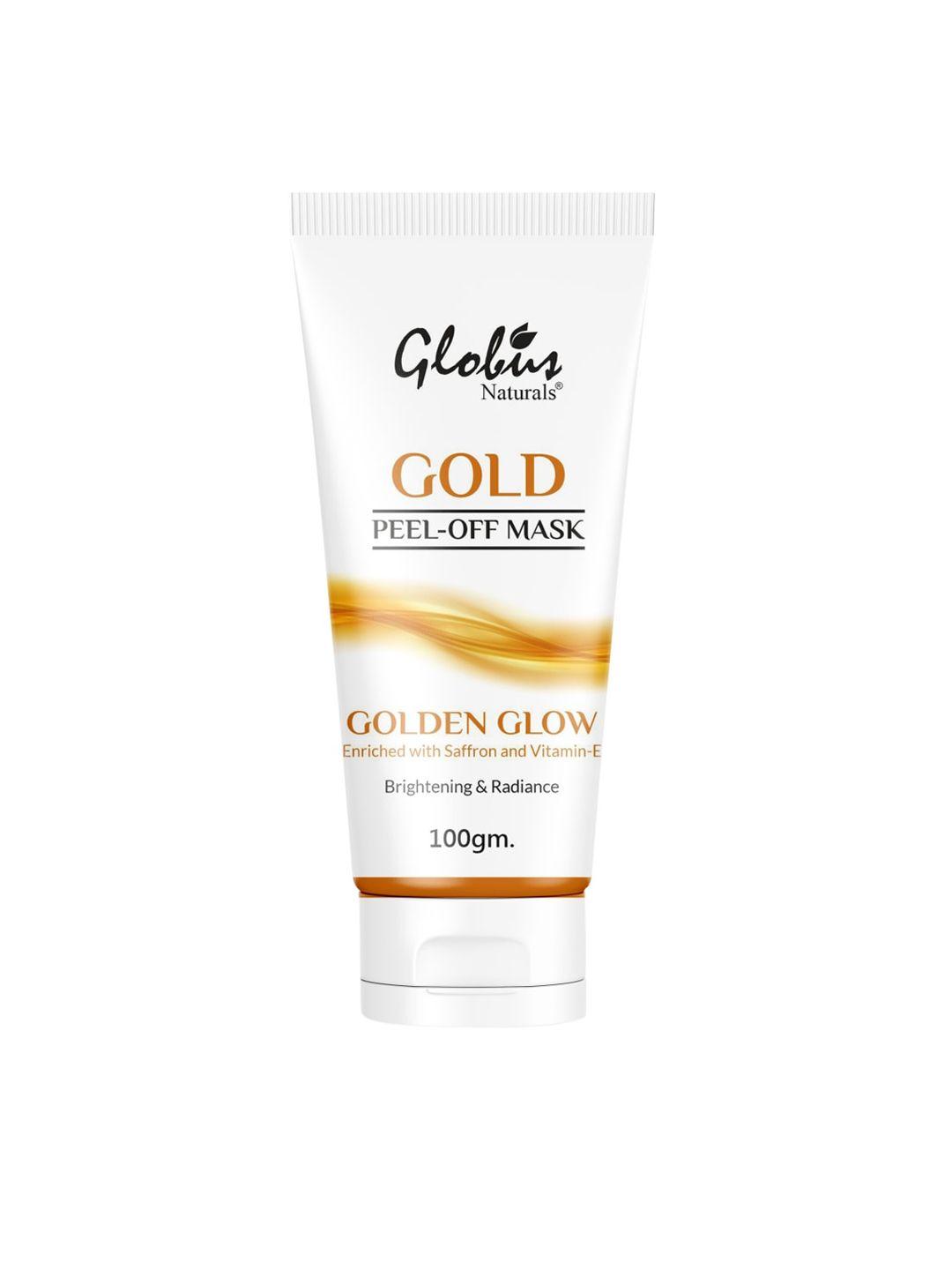 globus naturals golden glow saffron & vit e gold peel off mask 100g