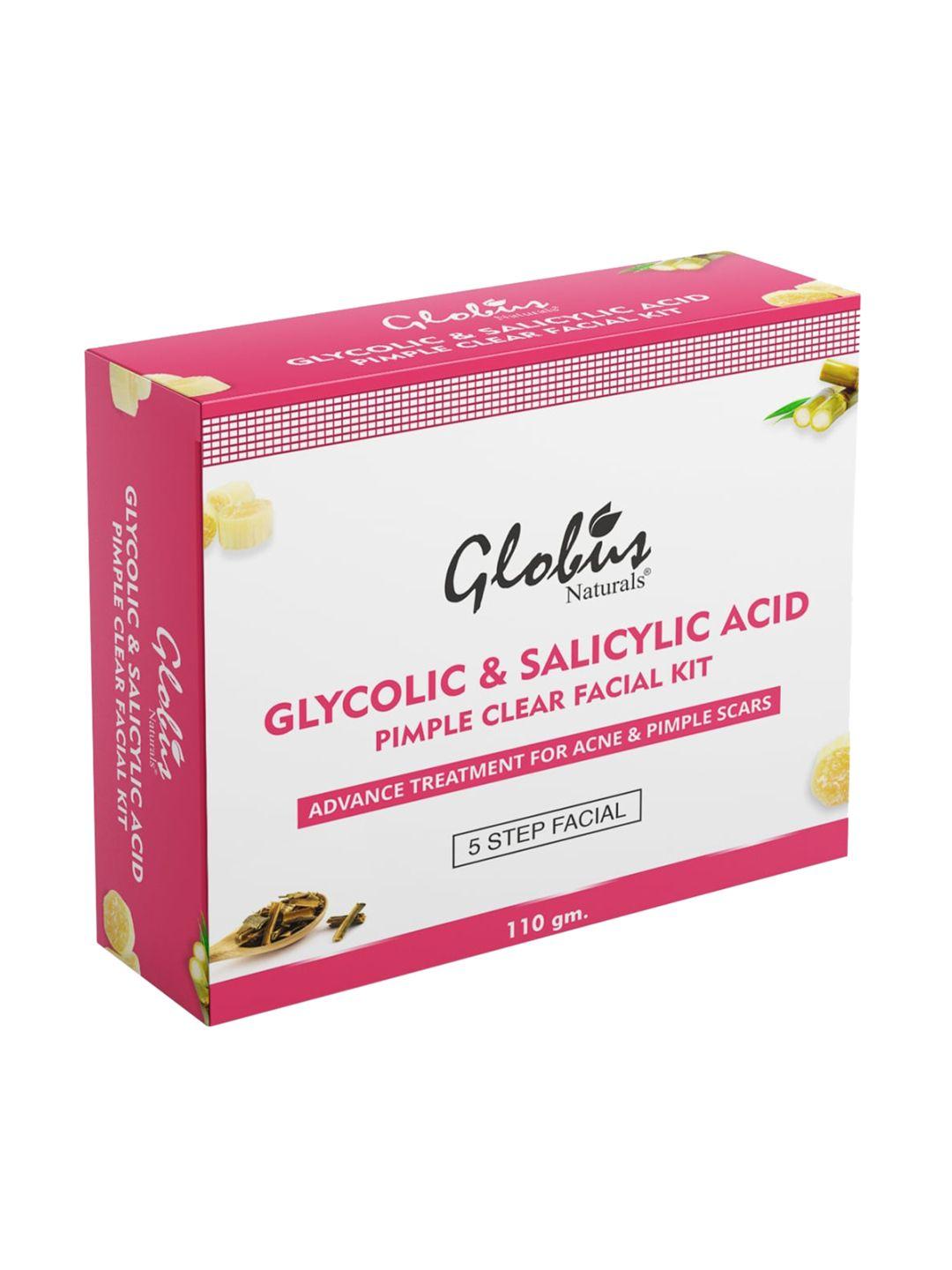 globus naturals pimple clear glycolic acid & salicylic acid facial kit