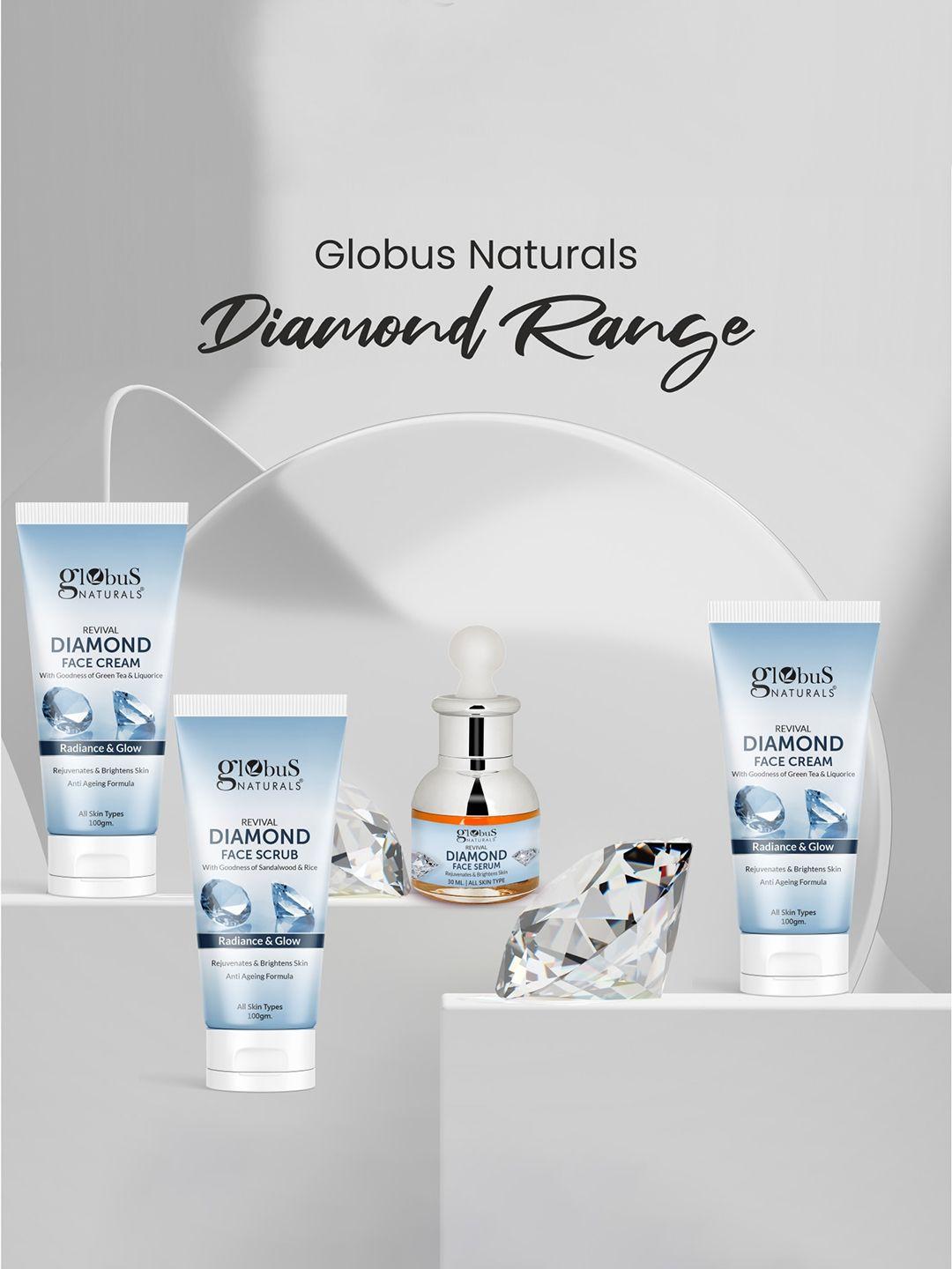 globus naturals revival diamond face cream for soft & glowing skin 100 g