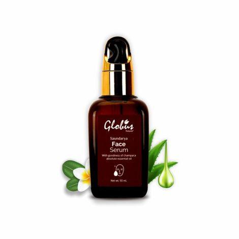 globus naturals saundarya face serum with goodness of champaca absolute essential oil | 100% natural | paraben free | sls free (30 ml)
