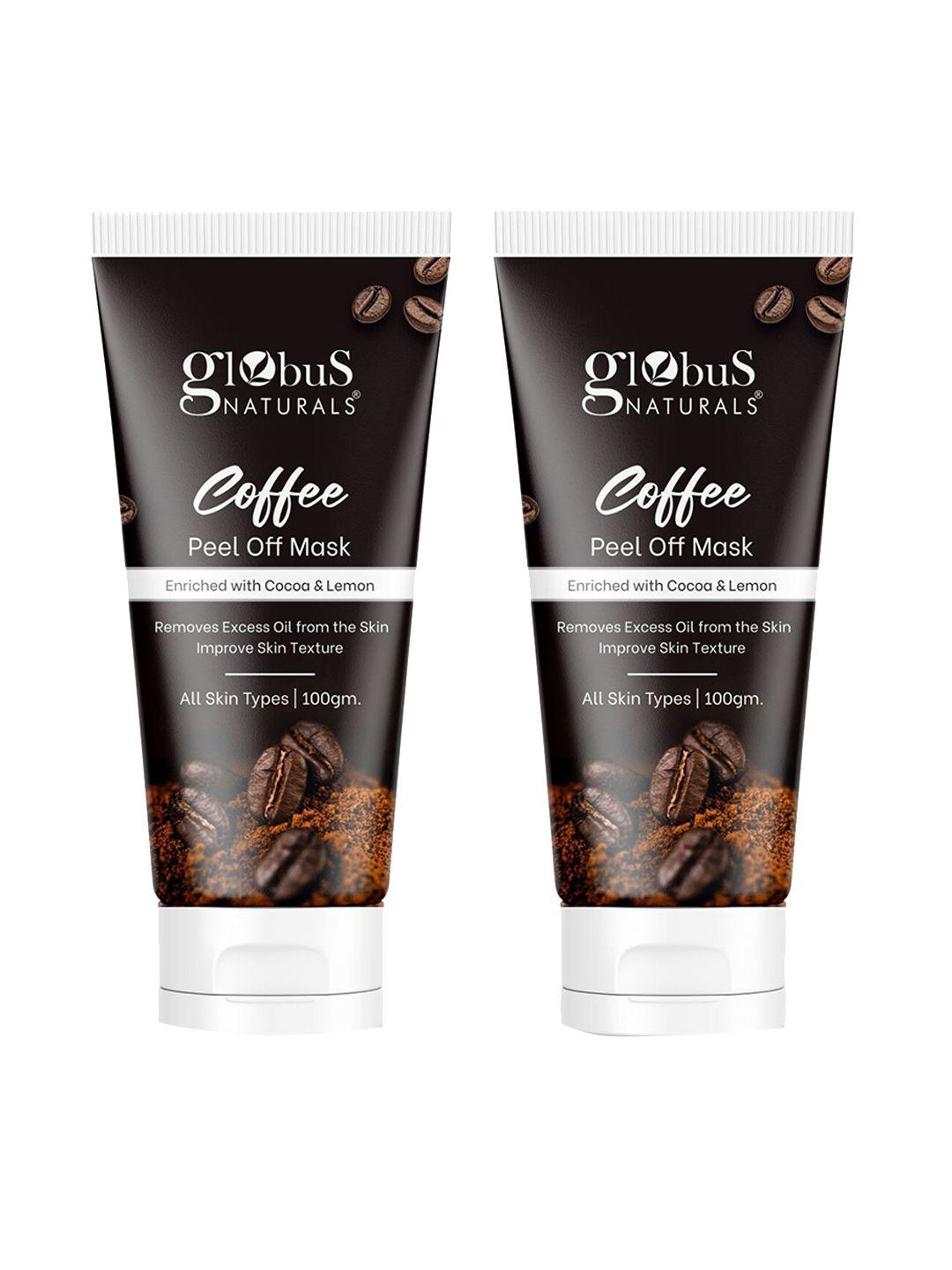 globus naturals set of 2 coffee peel off mask 100 g each