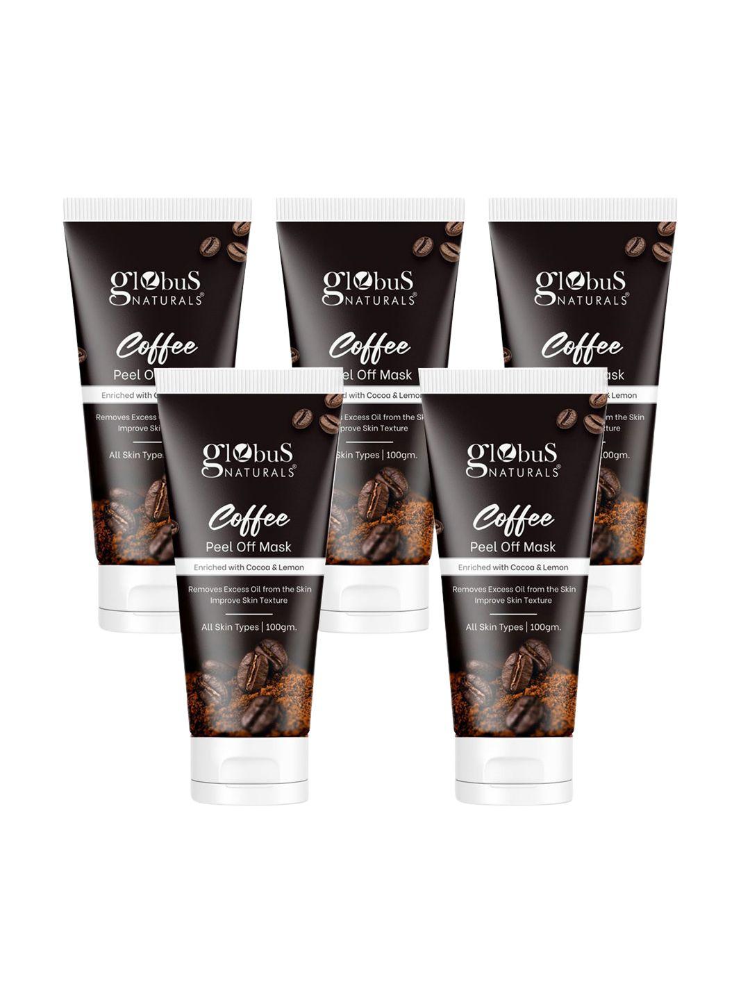 globus naturals set of 5 coffee peel off mask 100 g