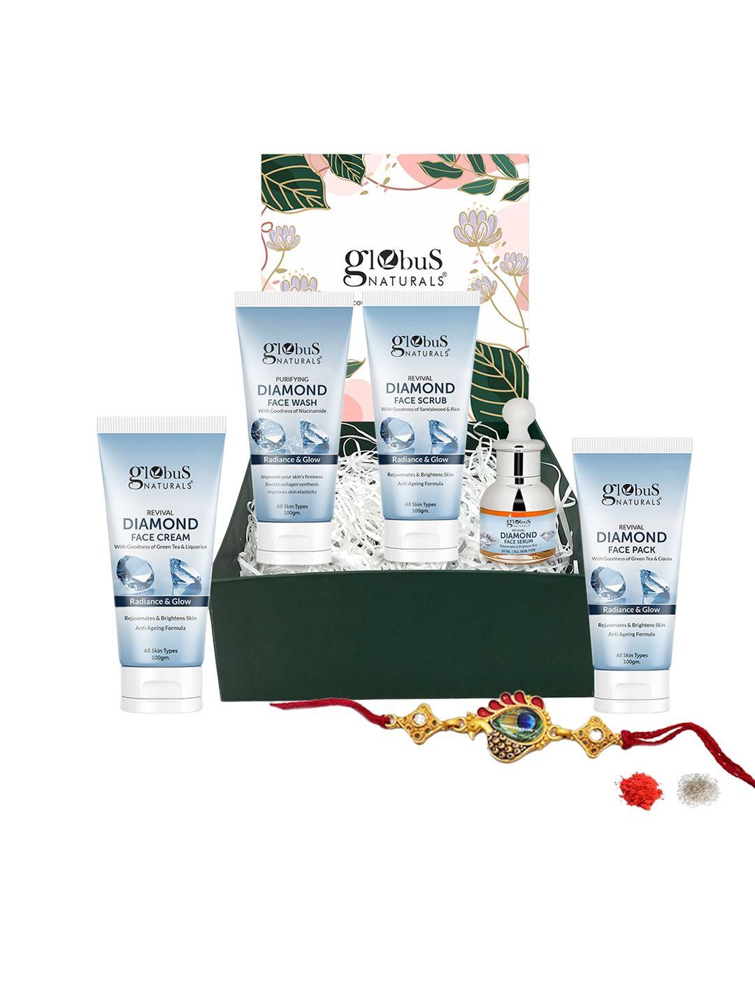 globus naturals set of 5 rakhi gift set with skin care