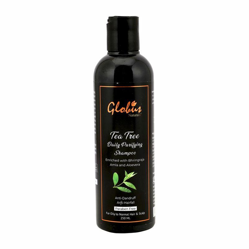 globus naturals tea tree daily purifying shampoo for dandruff prone hair