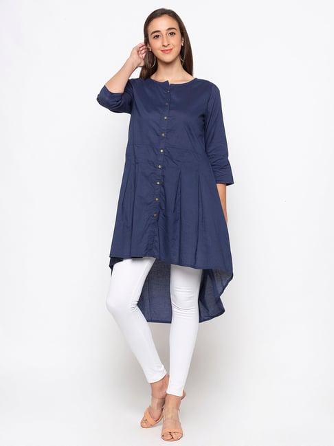 globus navy cotton tunic