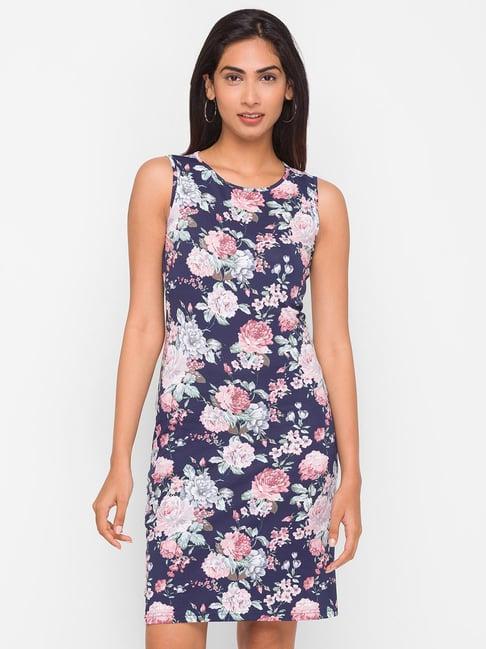 globus navy floral print dress