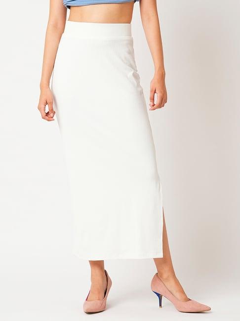 globus off white midi skirt