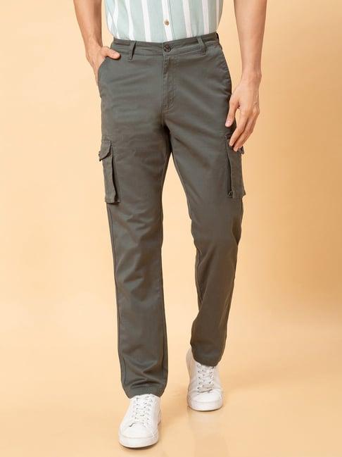 globus olive slim fit cotton cargos