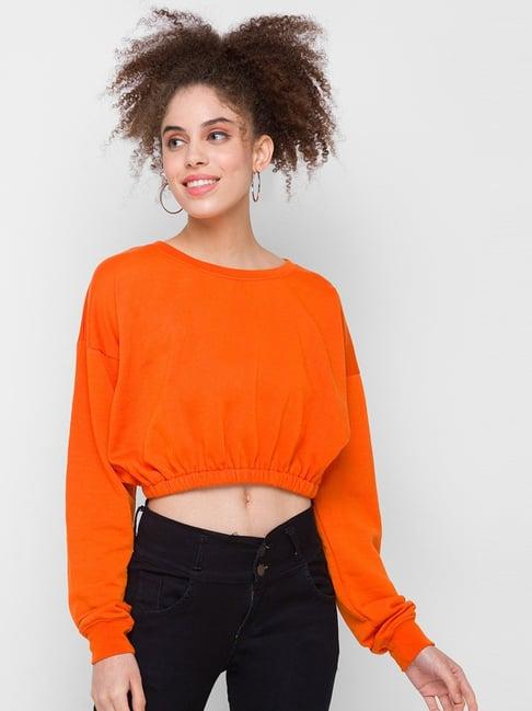 globus orange regular fit sweatshirt