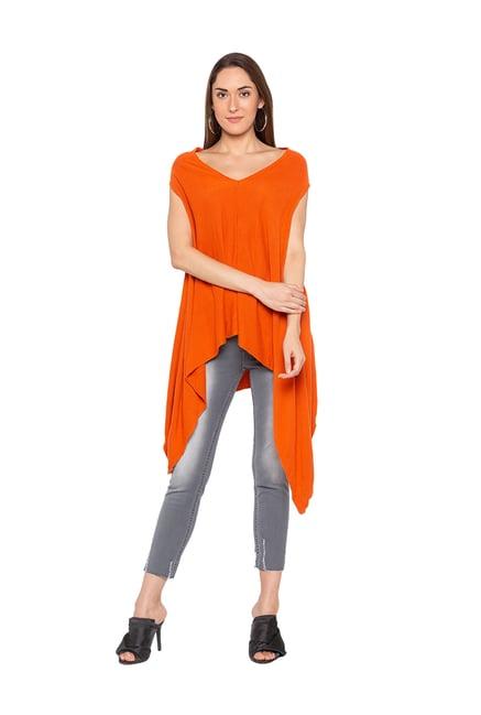 globus orange regular fit tunic