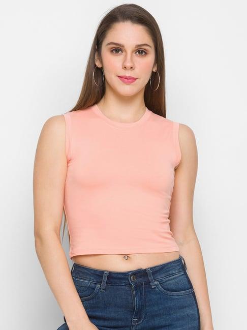 globus peach crop top