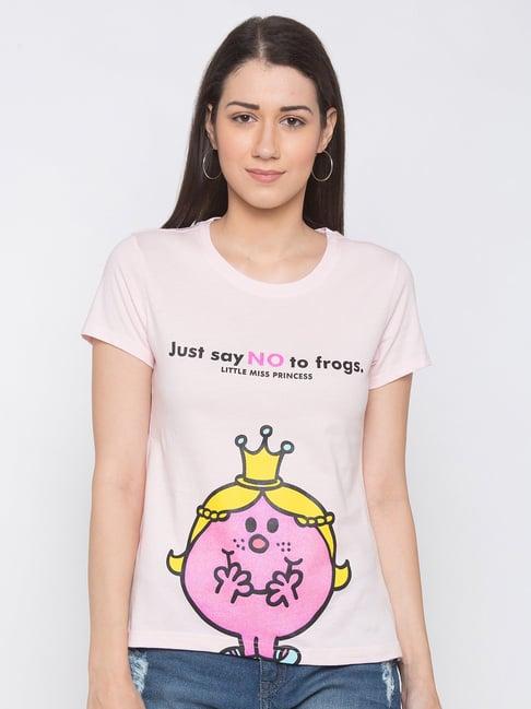 globus pink printed t-shirt