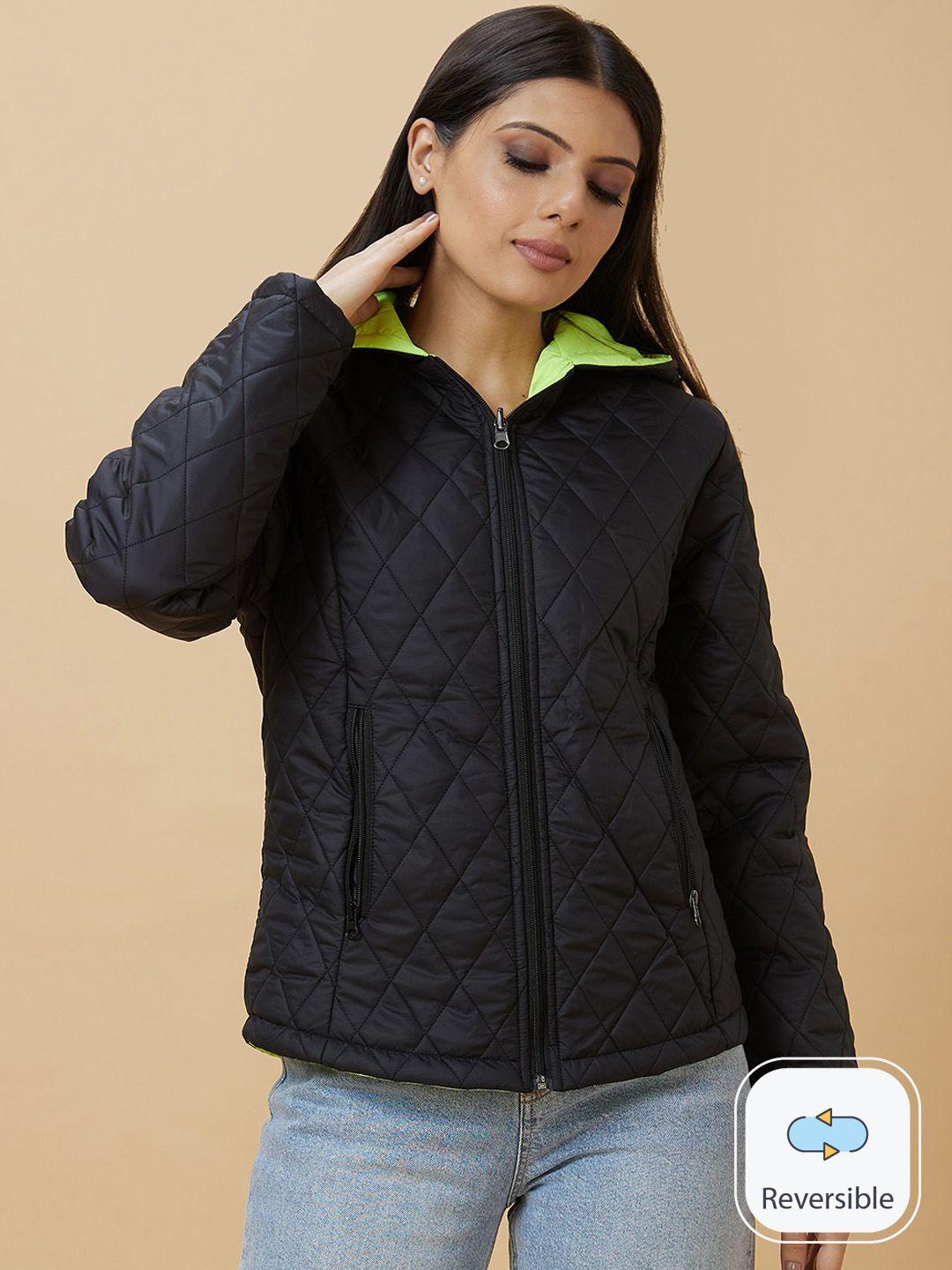 globus quilted hooded reversible jacket