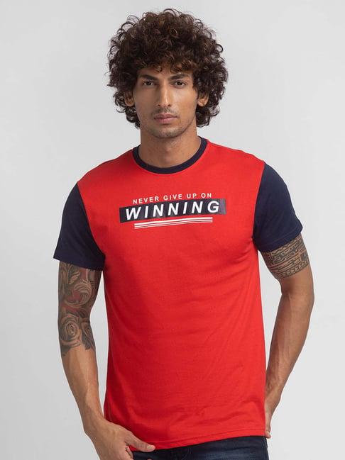 globus red printed t-shirt