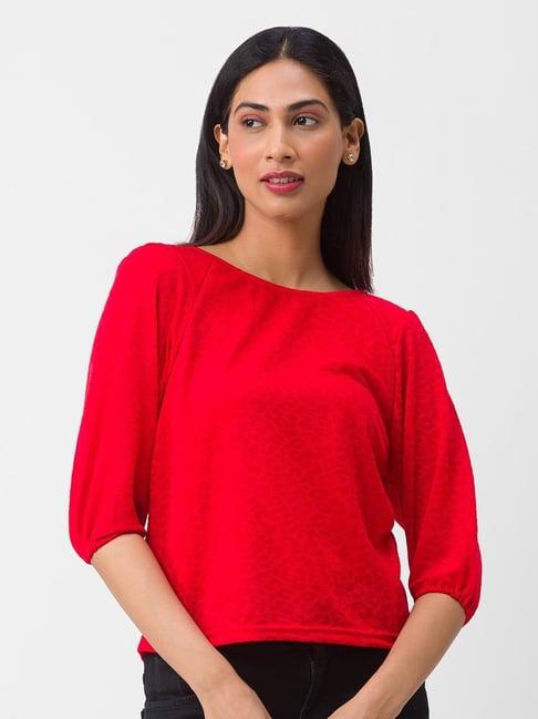 globus red regular fit top