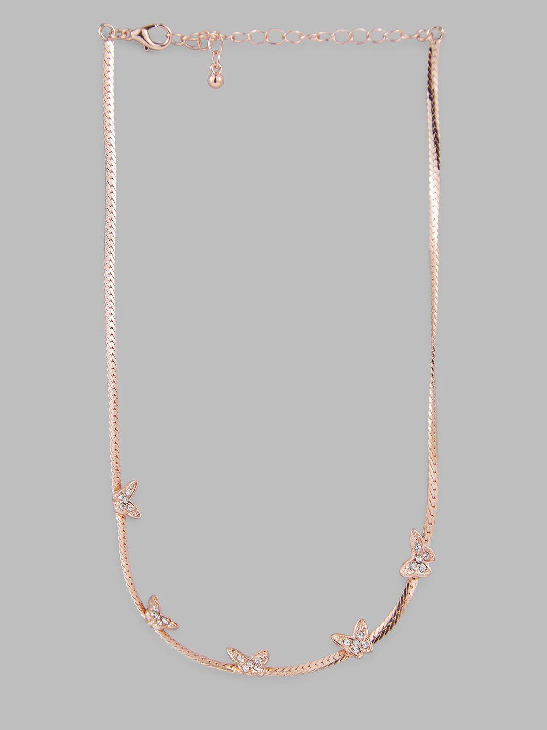 globus rose gold-plated minimal necklace