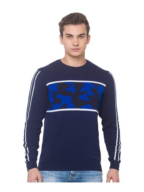 globus royal blue printed sweatshirt