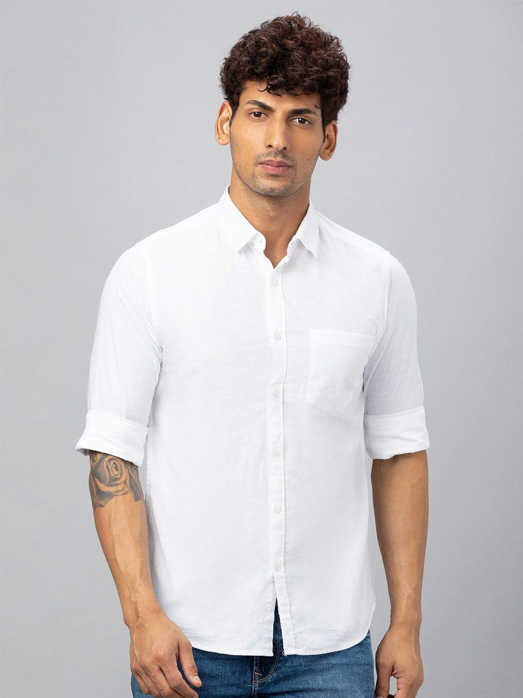 globus spread collar pure cotton casual shirt