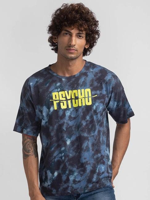 globus teal tie - dye t-shirt